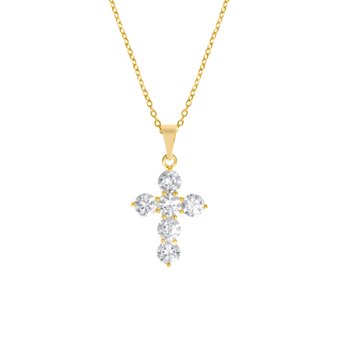 cross necklace her golden muse