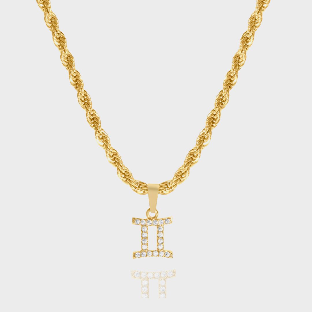 Gold Zodiac Mini CZ Necklace