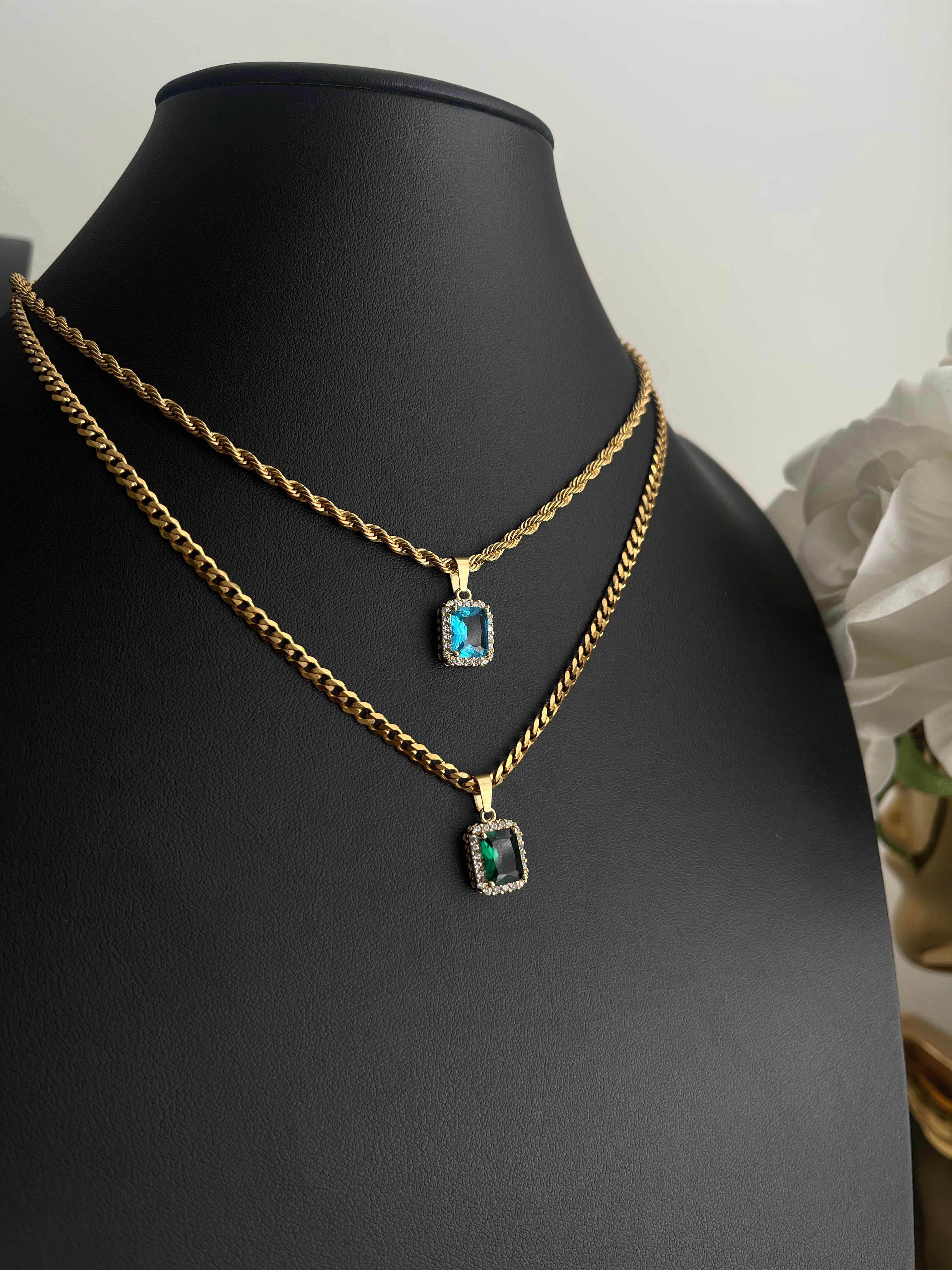 Gemstone Necklace Green