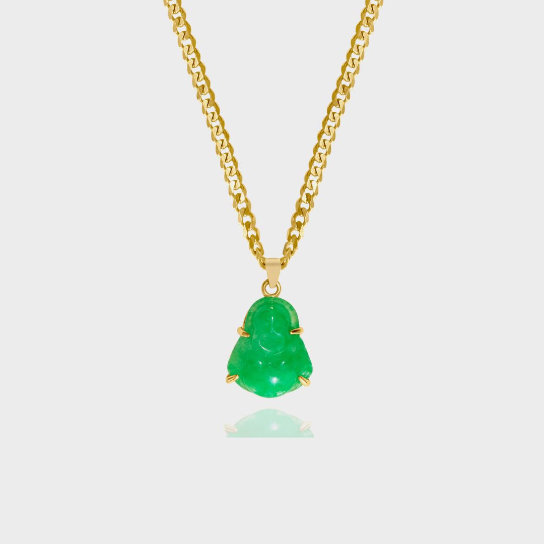 Green Buddha necklace