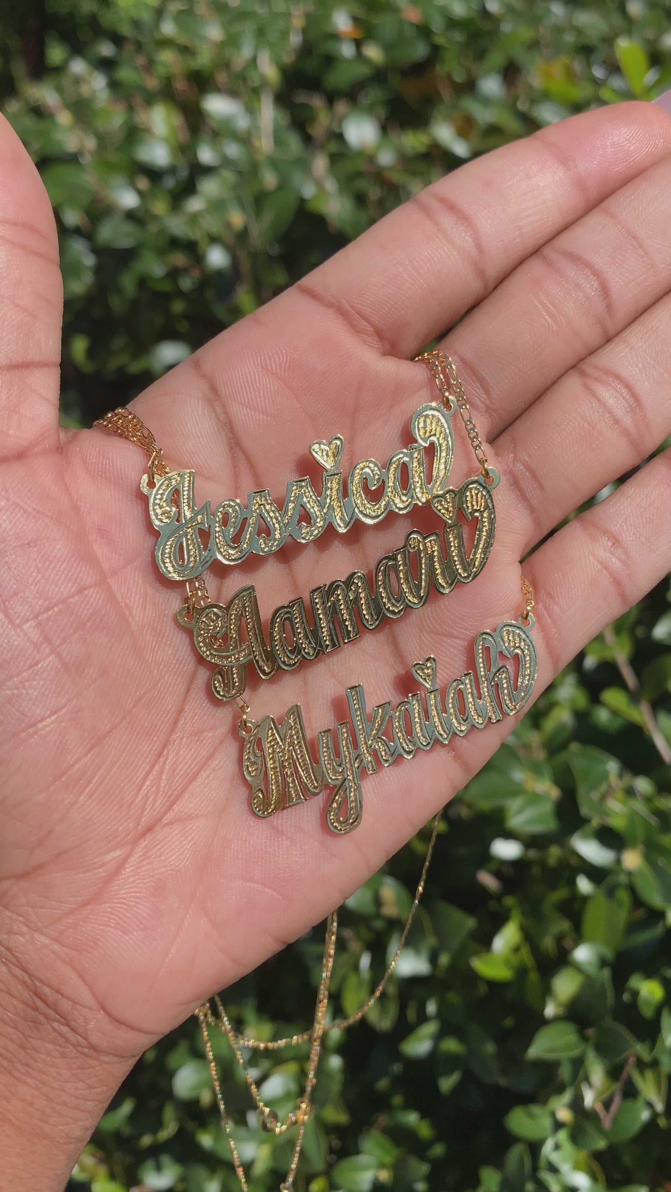 90s style name necklace