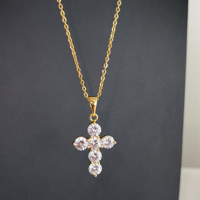 Gold cross necklace